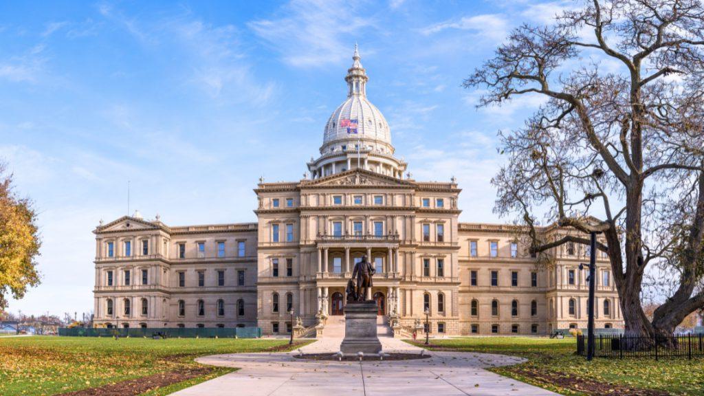 placeholder image Michigan's capitol building for an article about the state budget